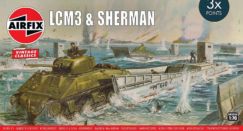 1/76 Scale: LCM3 & British Sherman Tank