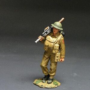 WWII: British Infantryman marching with Bren Gun