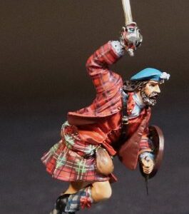 Jacobite Rebellion: Highlander Charging with Sword & Targe